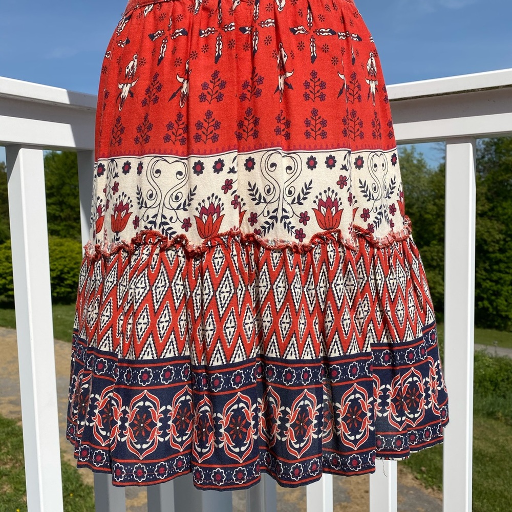 Shrinking Violet Southwestern A-Line Tiered Skirt - Picture 15 of 15